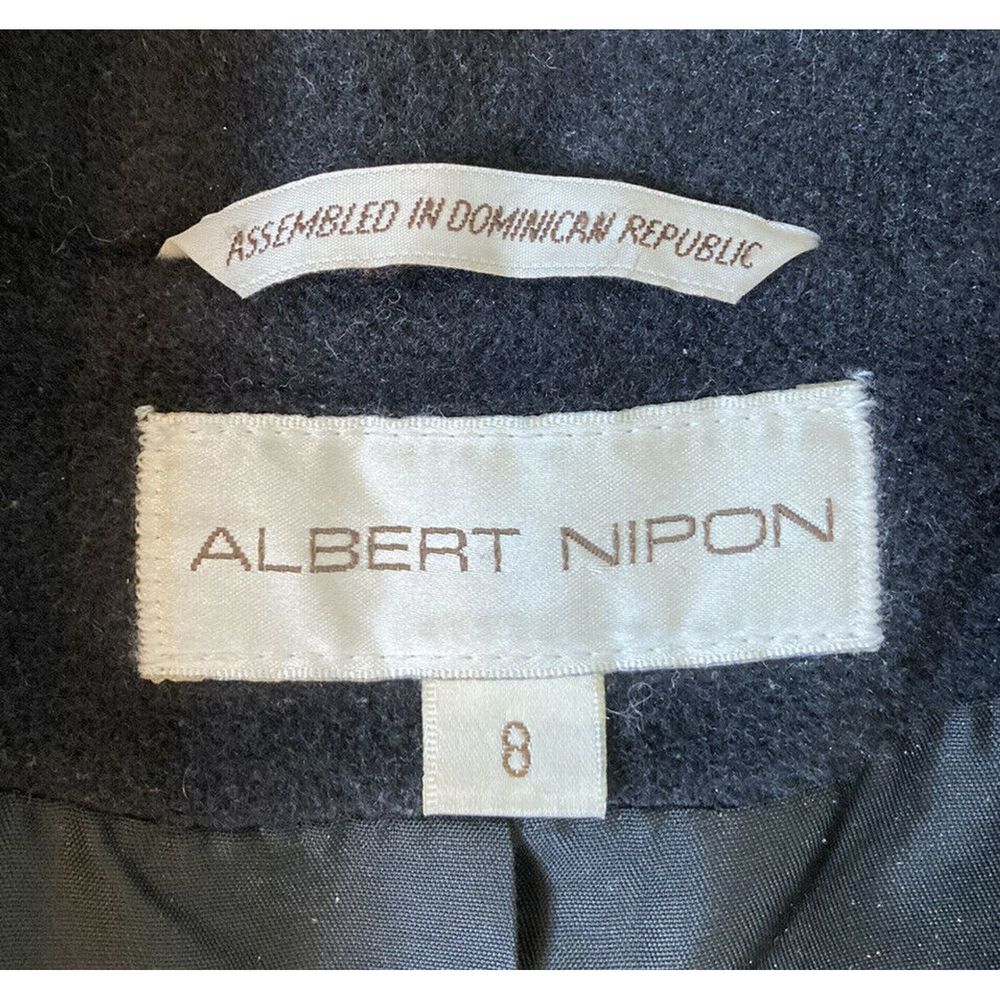 Albert Nipon Women's Button Up Wool Peacoat Size 8 - image 4